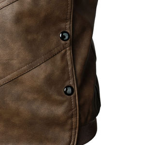 Veste en cuir pour homme de qualité supérieure, légère, facile à laver, logo personnalisé, meilleure arrivée, respirante, service OEM, veste en cuir pour homme - Product Image 5