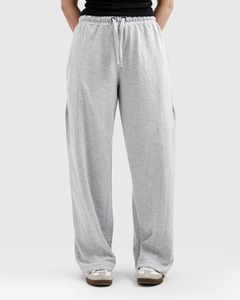 Pantalon pour femme en coton 100% lourd avec logo personnalisé imprimé, patchwork flocon de neige, délavé, jambe droite, taille mi-haute - Product Image 5