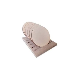 Dessous de verre en MDF avec support Design personnalisé en gros forme ronde pour la décoration de la maison Table couleur naturelle avec vente - Product Image 4