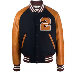 Fabricant Oem Laine Corps Cuir Manches Vol Baseball Letterman Cuir Écusson Broderie Hiver Vsrsity Jaket pour Hommes - Product Image 5