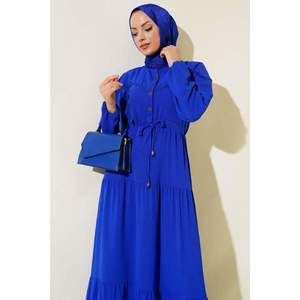 Robe superposée à demi-bouton sur le devant en Saxe - Product Image 1