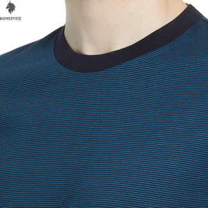 เสื้อยืดผ้าฝ้าย100% สำหรับผู้ชายระบายอากาศคอกลมสไตล์ฮิปฮอปสีทึบลายย้อมธรรมดา - Product Image 5