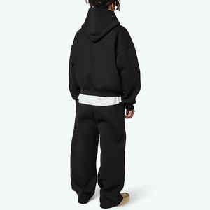 Survêtement de sport décontracté pour hommes-Pull baggy d'hiver Fabricant personnalisé 600GSM Sweat-shirt en polaire lourd avec logo respirant - Product Image 5