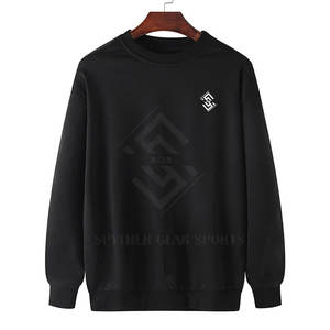 Sweat-shirt à col rond décontracté d'hiver de haute qualité, personnalisé, coupe classique pour hommes - Tissu en polaire léger et respirant - Product Image 1