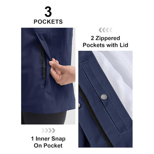Veste coupe-vent Softshell imperméable et légère pour femmes Fermeture à glissière Impression de logo personnalisé en coton pour les amateurs de plein air - Product Image 4