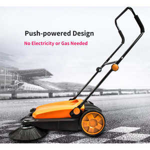 Spazzatrice Manuale Sm650 con Larghezza di Pulizia 27,5 Pollici e Contenitore da 6,6 Galloni per Uso Interno ed Esterno - Product Image 6