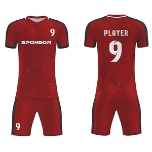 เสื้อฟุตบอลโพลีเอสเตอร์ 100% พิมพ์ลายแบบซับลิเมชั่น ออกแบบเองได้ คอกลม แขนสั้น ชื่อ/หมายเลขทีมตามสั่ง แห้งเร็ว - Product Image 1
