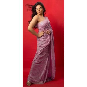 Tenue de soirée sexy de qualité supérieure, meilleure collection, chemisier georgette saree avec broderie séquentielle au taux le plus bas - Product Image 1