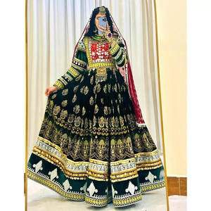 Robe traditionnelle pour enfants en cachemire acrylique, dentelle, mousseline, broderie, imprimé, robe afghane, maxi respirante, sur mesure - Product Image 2