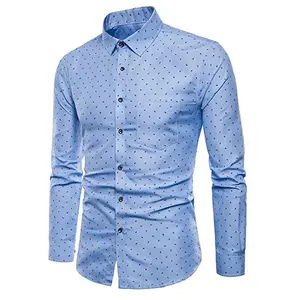 Yeni tasarım toptan elbise erkek ekose gömlek bahar sonbahar erkek düzenli Fit Casual uzun kollu gömlekler