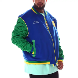 Custom Manufacturer polyester fabric long sleeve High Quality Embroidery patches letterman <b>baseball</b> varsity <b>jacket</b> <b>man</b> - Product Image 2