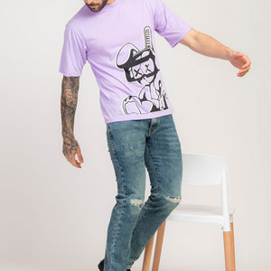 Summer Wear T-shirt à manches courtes personnalisé en couleur pour hommes avec sérigraphie Outfit Newest Style Men Screen Printing T-Shirt - Product Image 4