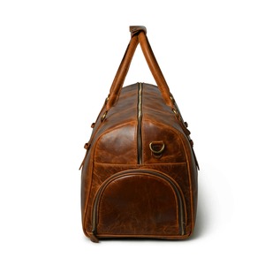 High Quality Vintage <b>Leather</b> <b>Duffle</b> <b>Bag</b> Customizable Large Capacity Luxury Weekender Travel <b>Bag</b> Zipper Stylish Durable - Product Image 2