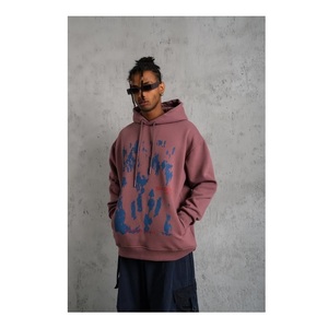 Sudaderas con Capucha y Camisetas de Invierno Unisex para Hombre con Bordado, Estampado Puff, Tinte Liso, 100% Algodón, Ropa Urbana Ecológica - Product Image 3