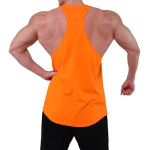 Venta al por mayor de hombres de algodón gimnasio camiseta sin mangas ligero transpirable Fitness camisa OEM personalizado Logo entrenamiento ropa deportiva - Product Image 1