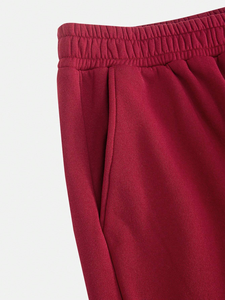 Hot Selling 100% Cotton Fleece Flared Mid Waist Sweatpants <b>Stacked</b> Track Pants Men's <b>Jogger</b> Custom Puff Printing Heavyweight - Product Image 4