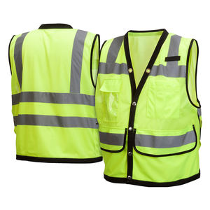 Custom Multi Pocket Road Safety Work <b>Vest</b> High Visible <b>Reflective</b> Safety <b>Vest</b> OEM & ODM Service Supplier In USA - Product Image 4