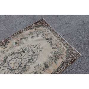 พรมวินเทจสไตล์ตุรกี ขนาด 3.8x6.8 ฟุต พรมสีน้ำตาลขอบสีเข้ม - Product Image 5