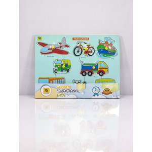Rompecabezas Educativo de Madera para Niños, Temas de Transporte, para Edades de 2 a 4 Años, en Caja - Product Image 1