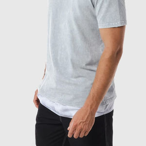 Camisetas transpirables para adultos para hombres, venta al por mayor, estilo formal liso tejido en poliéster/algodón para ropa informal - Product Image 4