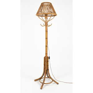 Nouvel arrivage de lampe en rotin indonésien de luxe support de base longue canne abat-jour debout meubles de maison - Product Image 3