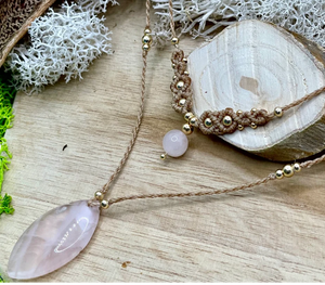 Collar de perlas y chapado en oro, gargantilla de abradorita - Product Image 2