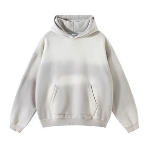 Sweat à capuche lavé à l'acide de haute qualité avec logo personnalisé marque de mode pour femmes brodé coupe ample épaule tombante pour l'hiver - Product Image 3
