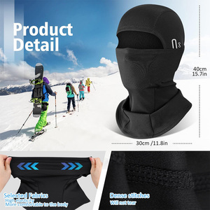 Máscara de pasamontañas de tela transpirable con logotipo personalizado para adultos para deportes de invierno, motociclismo, actividades al aire libre, pesca - Product Image 6