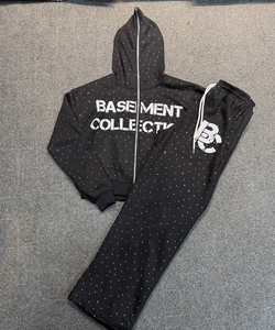Survêtements personnalisés pour hommes, coupe ample, style streetwear, avec fermeture éclair, en polaire, entièrement imprimés, respirants, style streetwear - Product Image 1