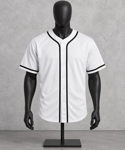 Camiseta de Béisbol Blanca con Cuello en V para Hombre y Mujer, Clásica, de Manga Corta, Diseño Sólido, Transpirable, para Uso Diario, Informal, Entrenamiento y Deporte - Product Image 1