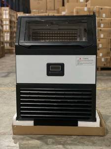 Machine à glaçons professionnelle en acier inoxydable, production 110 kg/24h, capacité de stockage 25 kg, 220V avec affichage numérique - Product Image 4