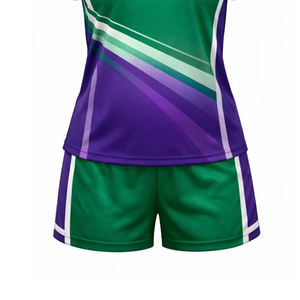 Ventes en gros d'ensembles d'uniformes de volley-ball personnalisés avec logo imprimé, 100% polyester, impression numérique, kit d'entraînement, uniformes d'équipe pour adultes unisexes - Product Image 4
