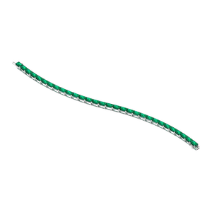 Lujo 14K oro sólido oro blanco tenis pulsera IGI certificado laboratorio cultivado Esmeralda corte diamante joyería fina regalo de boda de las mujeres - Product Image 2