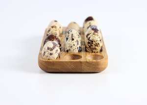 Soporte de madera para huevos de codorniz Decoración de cocina de granja - Product Image 4