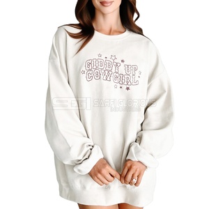 2026 Women's Winter Sweatshirt Polyester/Cotton Custom Embroidered Logo Pullover Crew Neck Eco-Friendly Breathable - Product Image 2