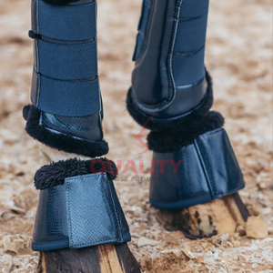 Botas de campana de caballo impermeables con forro exterior de poliéster de peluche de cuero PU diseñado durabilidad comodidad protección durante la conducción - Product Image 2