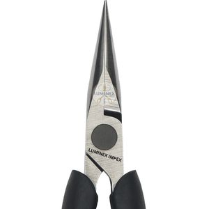 Alicates de Punta de Aguja de Precisión de Acero Inoxidable Lindstrom RX-7891, Mandíbula Dentada, Seguros para ESD, Mango Ergonómico de 6.24 Pulgadas, Color Negro - Product Image 4