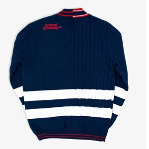 Jersey de punto de Howard University personalizado Unisex, suéter de invierno, logotipos bordados, patrón sólido, decoración de talla grande para hombres - Product Image 4