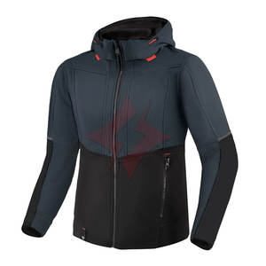 Veste de moto unisexe en softshell personnalisable, respirante, protectrice, chaude, à fermeture éclair, pour la conduite en plein air, toutes saisons - Product Image 1