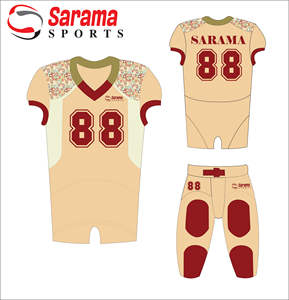 Camisetas de fútbol americano, uniformes de fútbol americano sublimados personalizados, kit de fútbol con tamaños personalizados, logotipos y diseños - Product Image 2