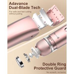 Depiladora Eléctrica Recargable 2 en 1 para Mujer, Resistente al Agua, con Cuchillas de Cerámica Reemplazables para el Área del Bikini y Axilas - Product Image 5