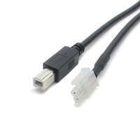Câble USB Goochain 24V alimenté, USB B mâle 2 broches, pour lecteurs de codes-barres et imprimantes, conducteur en cuivre étamé pour système de point de vente