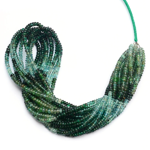 AAA+ Multi Green Emerald 3mm-4mm Pierre précieuse Perle ronde lisse Perle d'émeraude naturelle Pierre précieuse Perles de pierres précieuses pour la fabrication de bijoux - Product Image 5