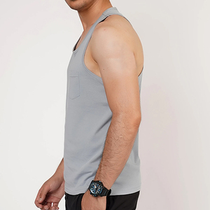 Débardeur de sport décontracté pour homme, respirant, coupe ajustée, séchage rapide, logo personnalisé, technique de tricot en gros - Product Image 2