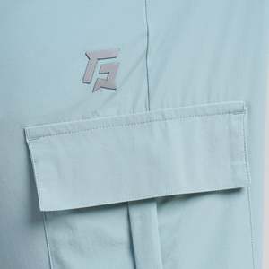 <b>Men's</b> Inertia <b>Trousers</b> in Mint XL Size Woven Spandex Hiking Pants with <b>Thermal</b> Features Zipper and Plaid Decoration - Product Image 6