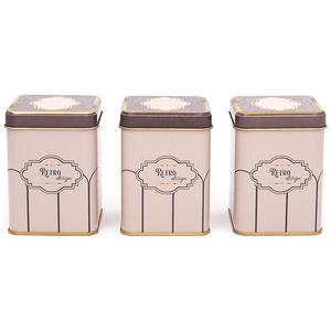 ชุดกล่องดีบุกโลหะสี่เหลี่ยมขนาด75x75x100มม. (ชุด3ชิ้น) ดีไซน์ย้อนยุค - Product Image 1