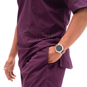 Haute Qualité Étanche Médical Scrubs À Manches Courtes Scrub Ensembles Nouveau Élégant Unisexe Doux Spandex/Polyester Uniformes D'hôpital - Product Image 3