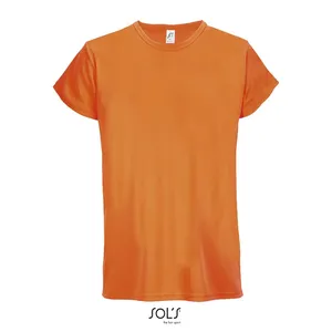 T-shirt unisexe à manches courtes et col rond en polyester à séchage rapide avec impression numérique pour merchandising promotionnel - Product Image 6