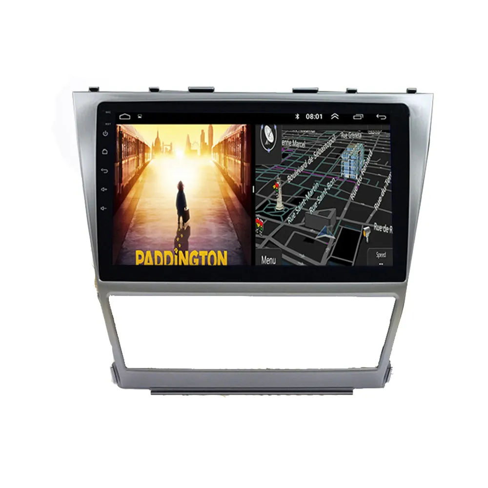 10,1 Zoll Touchscreen Android Autoradio doppel-Din Auto Stereo für Toyota Camry mit GPS Navigation WLAN BT Split-Bildschirm