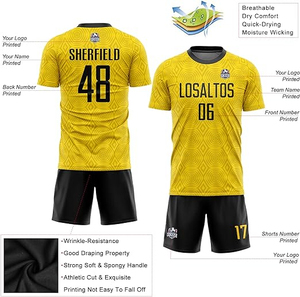 Uniforme de football par sublimation de haute qualité, séchage rapide, respirant, durable, grande taille, logo personnalisé, unisexe, 2024 - Product Image 2